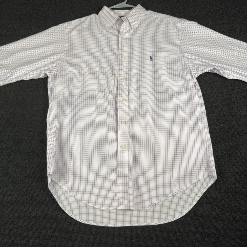 Ralph Lauren Shirt Mens 16 32/33 Plaid Yarmouth Button Up Long Sleeve